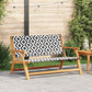 White Acacia Wood Garden Furniture – 122 x 78 x 73 cm Prime Mart