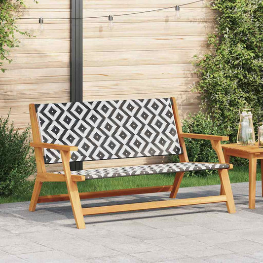 White Acacia Wood Garden Furniture – 122 x 78 x 73 cm Prime Mart