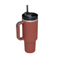 40oz Insulated Tumbler with Handle & Straw – Spill-Proof Travel Mug