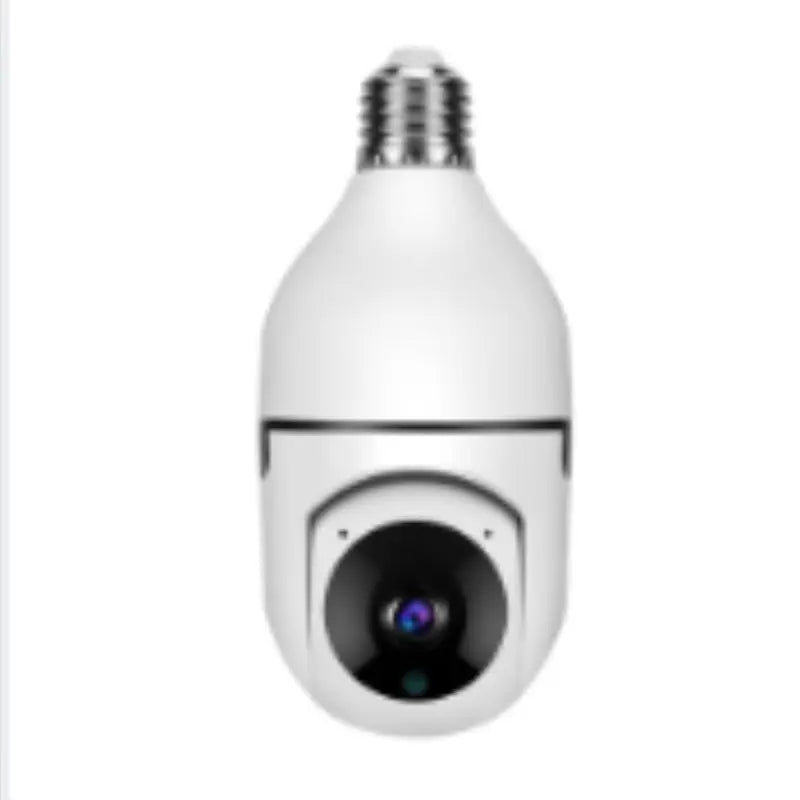 Prime Mart WiFi Bulb Camera 1080P – E27 Smart 5G Security Monitor with 4X Zoom & Alarm Beie