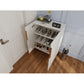 Modern White Sideboard Cabinet with Gold Handles Prime Mart