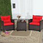 3-Piece Rattan Patio Furniture Set – Washable Cushions Prime Mart