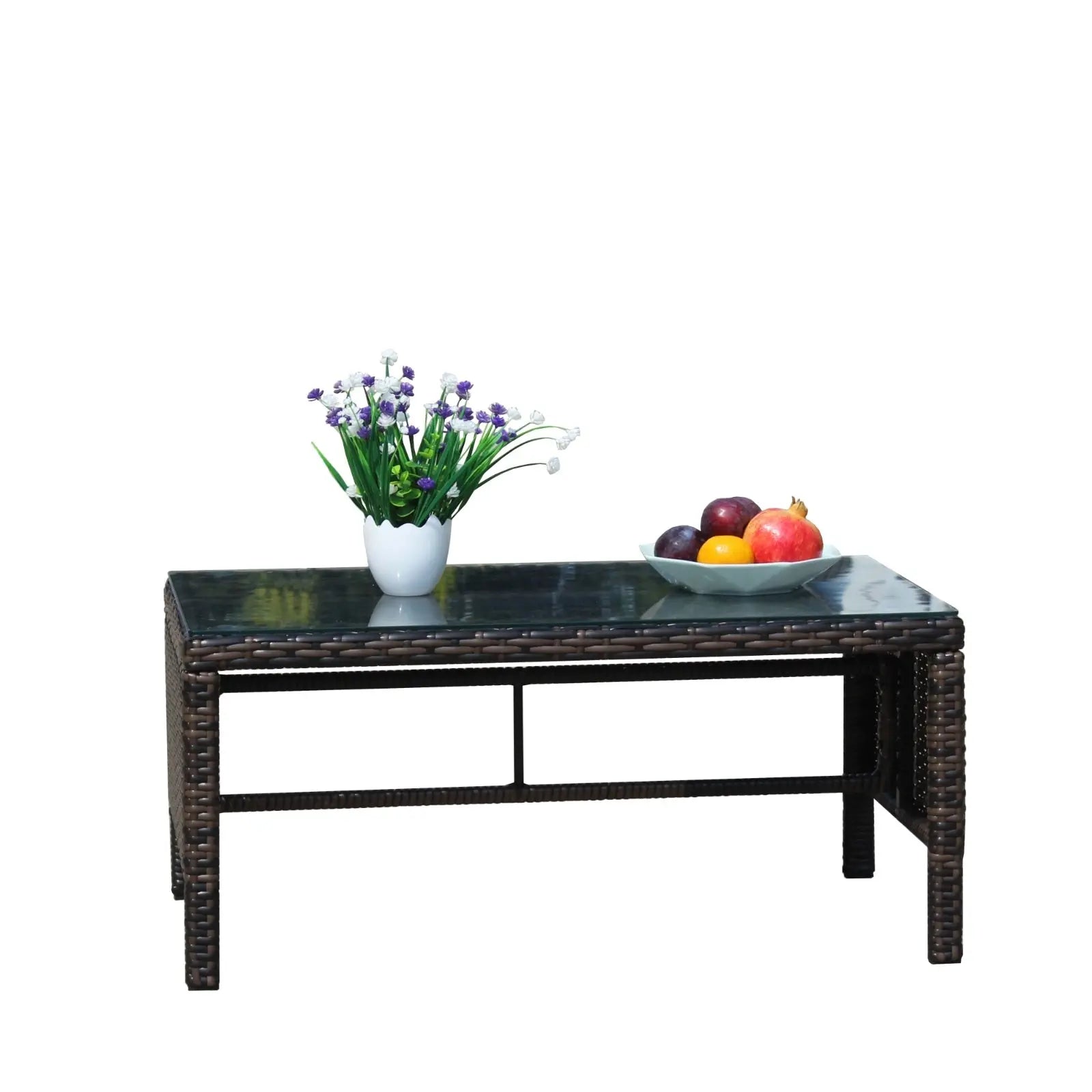 Outdoor Coffee Table – Tempered Glass Patio Table Prime Mart