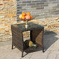 Outdoor Patio Furniture 1 Coffee Table With Clear Tempered Glass Prime Mart
