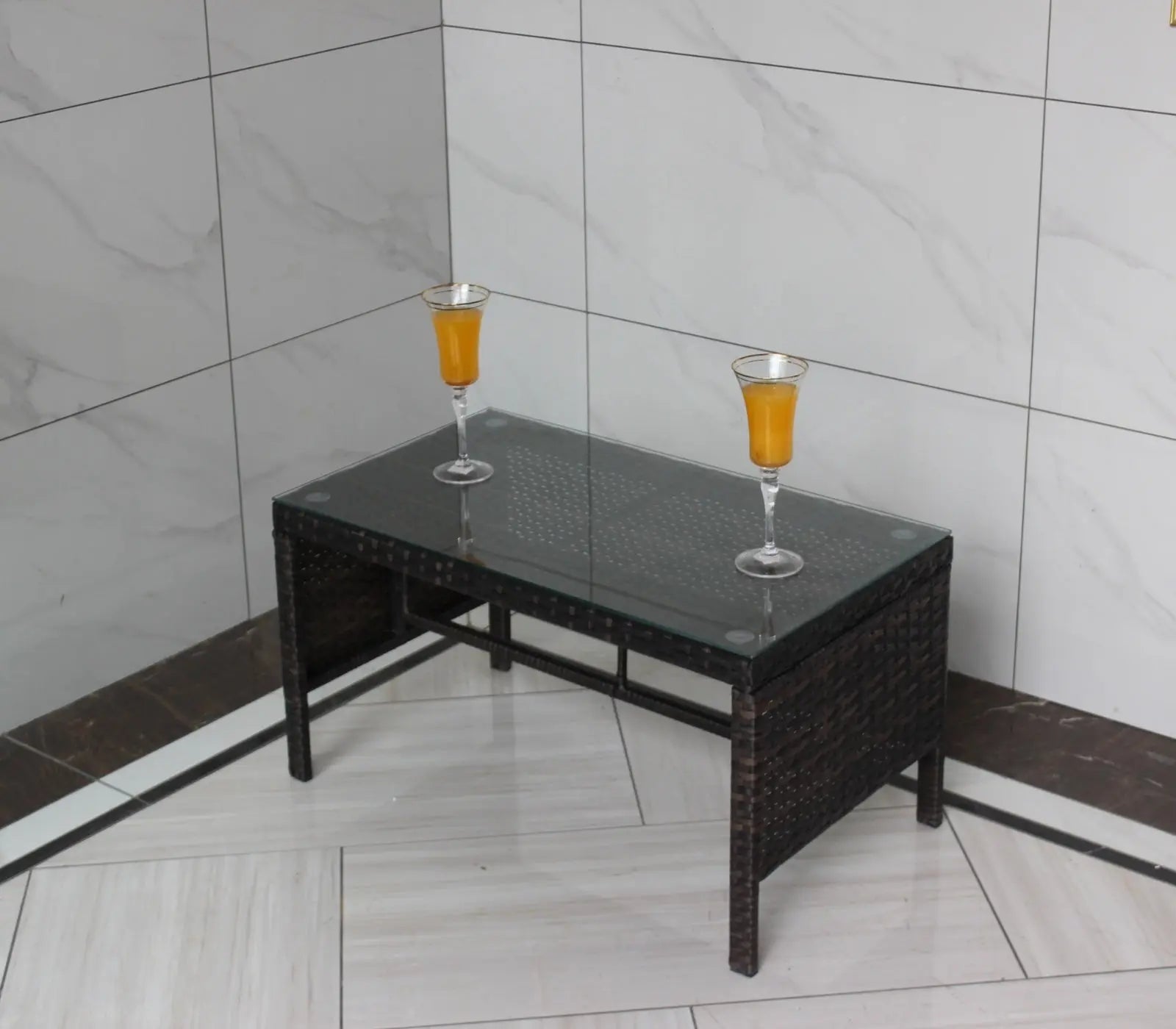 Outdoor Coffee Table – Tempered Glass Patio Table Prime Mart