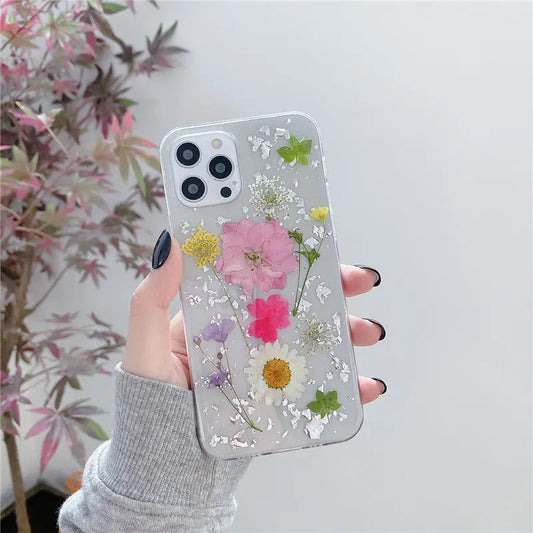 Silver Foil Dried Flowers For Mobile Phone Cases Epoxy Transparent Prime Mart