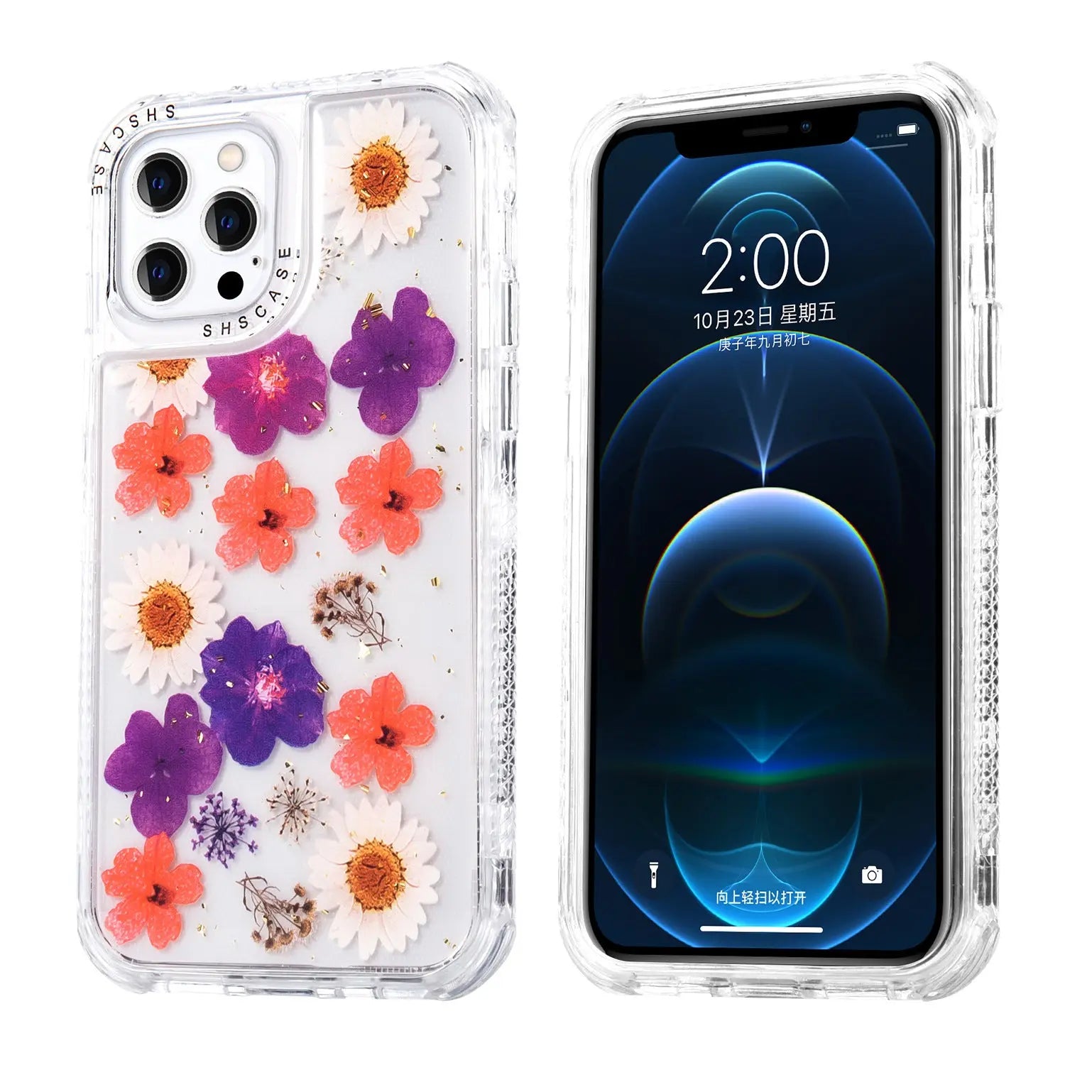 Simulation Painted Flower Epoxy Phone Case Prime Mart