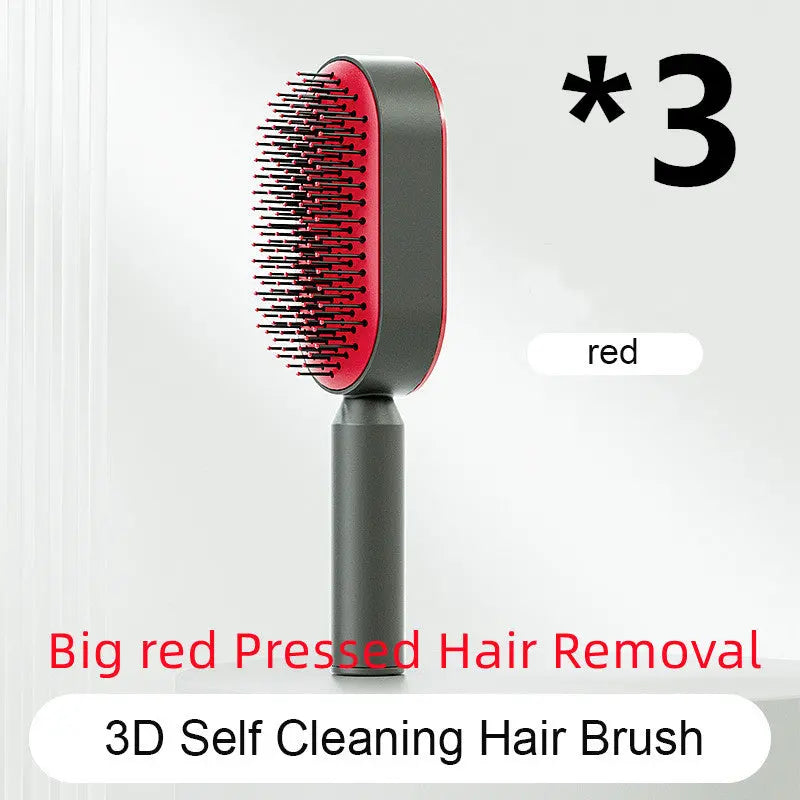 Self-Cleaning Hair Brush & Scalp Comb – Prime Mart Prime Mart