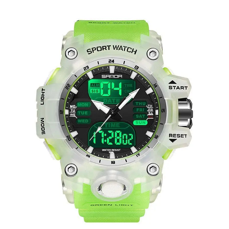 Sanda Green Light Alarm Clock – Waterproof & Shockproof Prime Mart