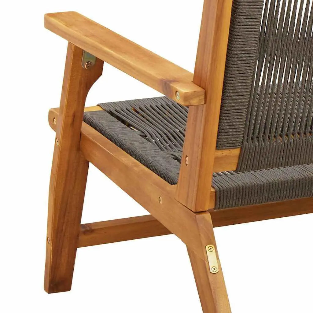 Grey Acacia Wood Garden Furniture – 78 x 122 x 73 cm Prime Mart