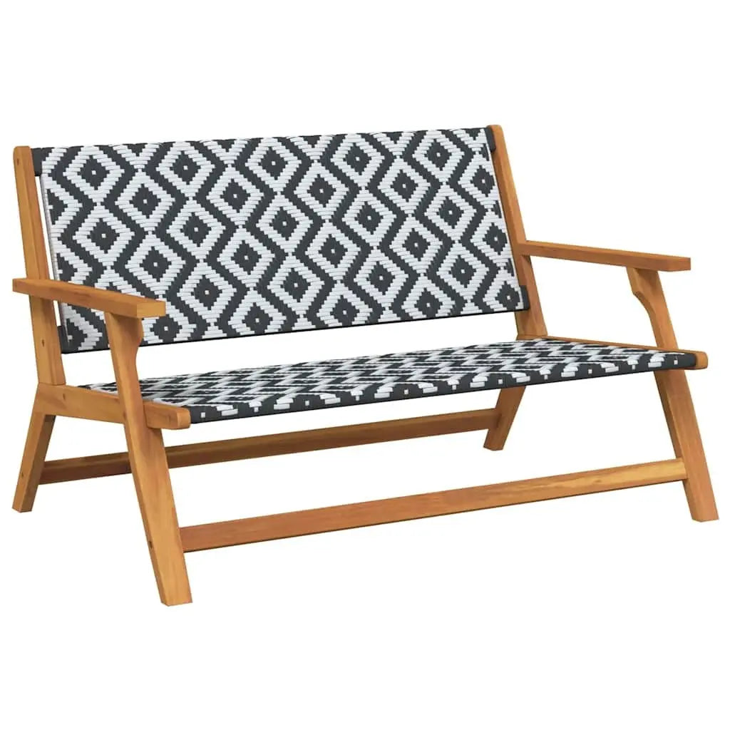 White Acacia Wood Garden Furniture – 122 x 78 x 73 cm Prime Mart