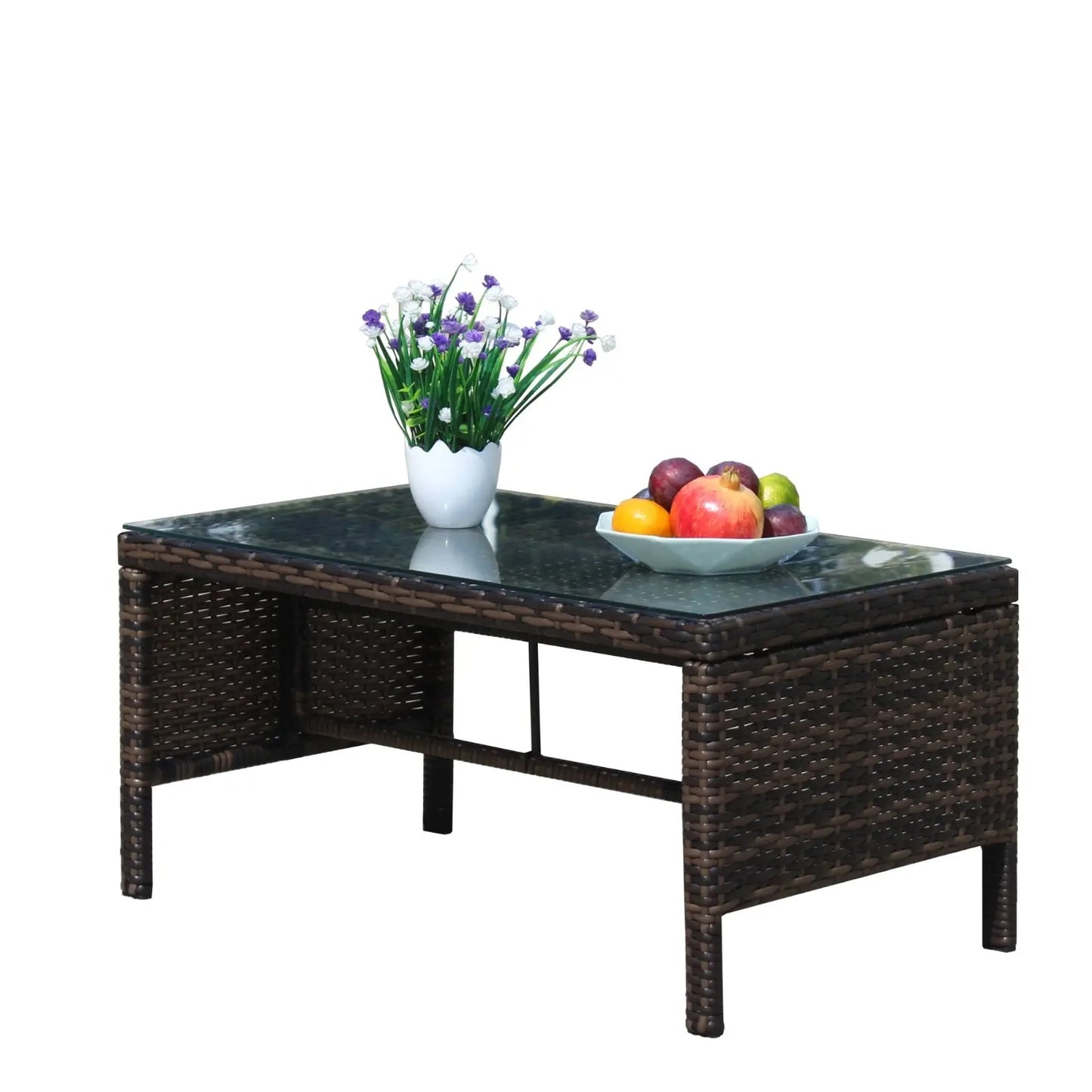 Outdoor Coffee Table – Tempered Glass Patio Table Prime Mart