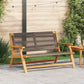 Grey Acacia Wood Garden Furniture – 78 x 122 x 73 cm Prime Mart
