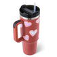 40oz Insulated Tumbler with Handle & Straw – Spill-Proof Travel Mug
