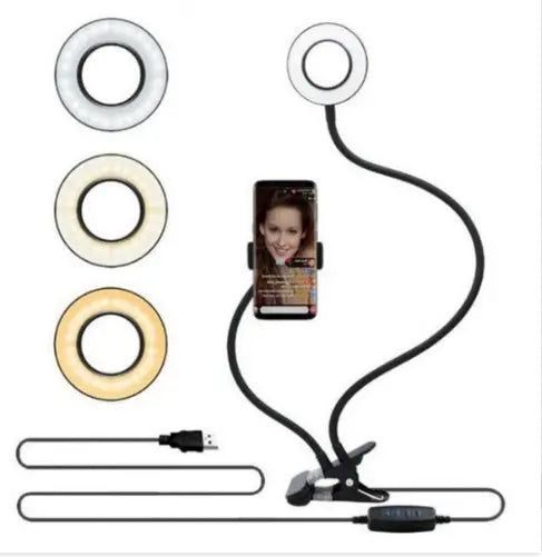 Prime Mart LED Selfie Ring Light – 8cm Adjustable Makeup & Live Light Prime Mart
