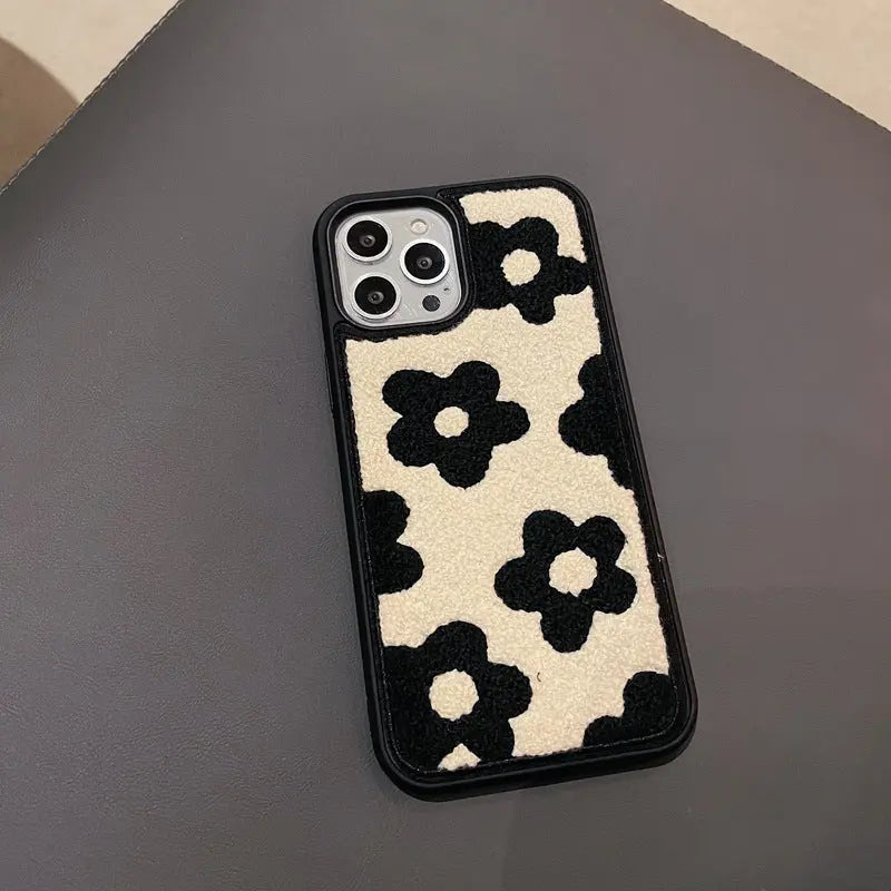 Plush Flowers Are Suitable For Ladies Autumn And Winter Mobile Phone Cases - Prime Mart Prime Mart