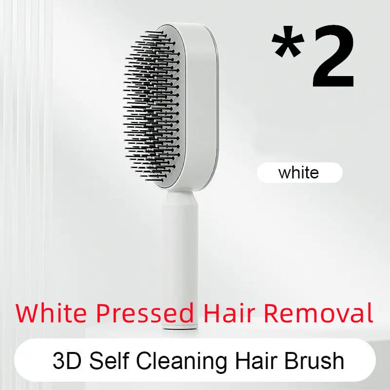 Self-Cleaning Hair Brush & Scalp Comb – Prime Mart Prime Mart
