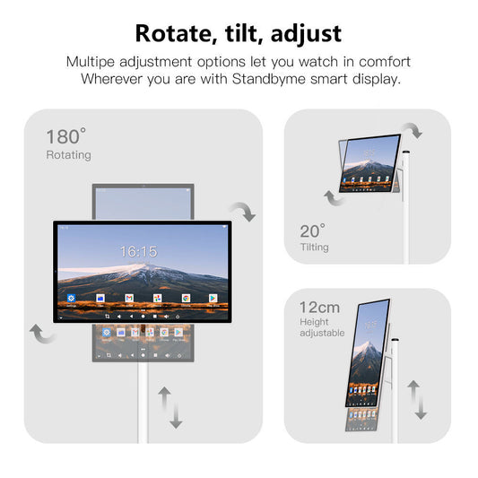 24" Android Touch TV | 8-Core, 128GB, 13MP Camera, Rotatable, Battery