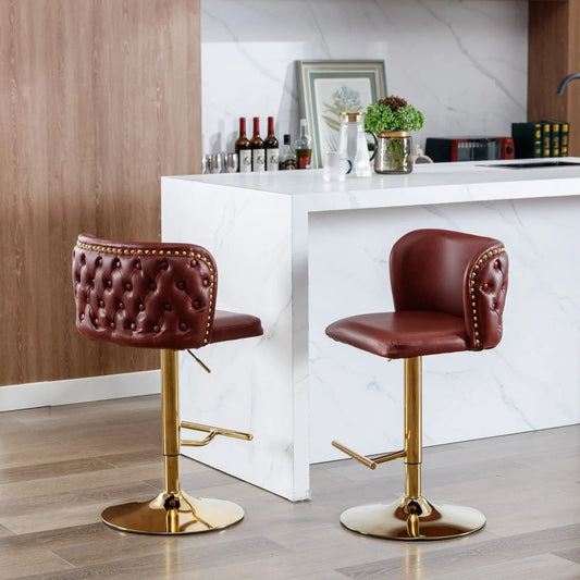 Adjustable Swivel Barstools – Modern PU Upholstered Prime Mart