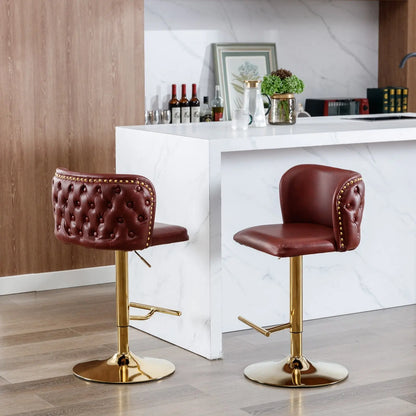 Adjustable Swivel Barstools – Modern PU Upholstered Prime Mart