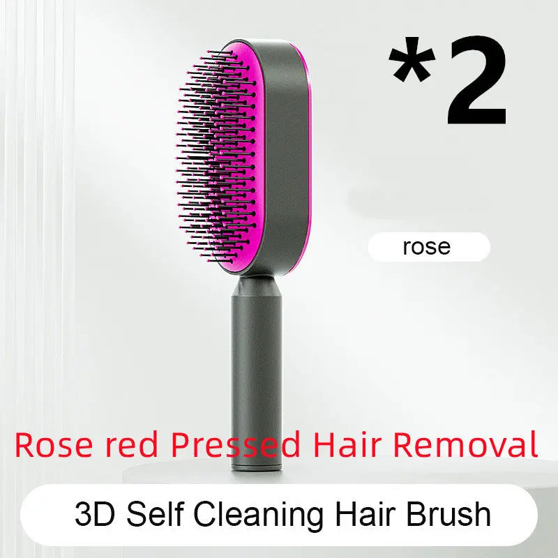 Self-Cleaning Hair Brush & Scalp Comb – Prime Mart Prime Mart