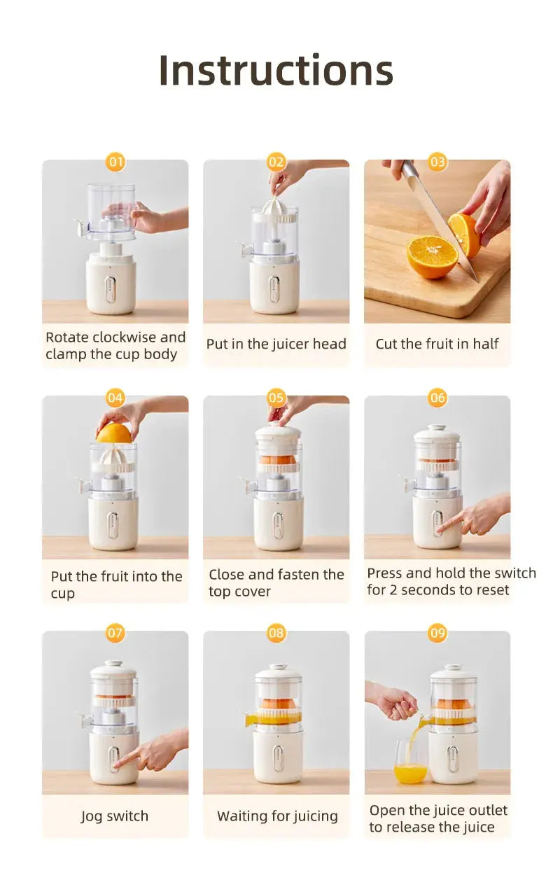 Portable Electric Juicer & Fruit Squeezer – Prime Mart Prime Mart