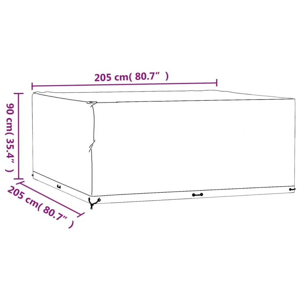Garden Furniture Cover – 16 Eyelets, 205x205x90 cm Prime Mart