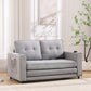 3-in-1 Upholstered Futon – Foldable Convertible Sofa Bed with Pull-Out Sleeper