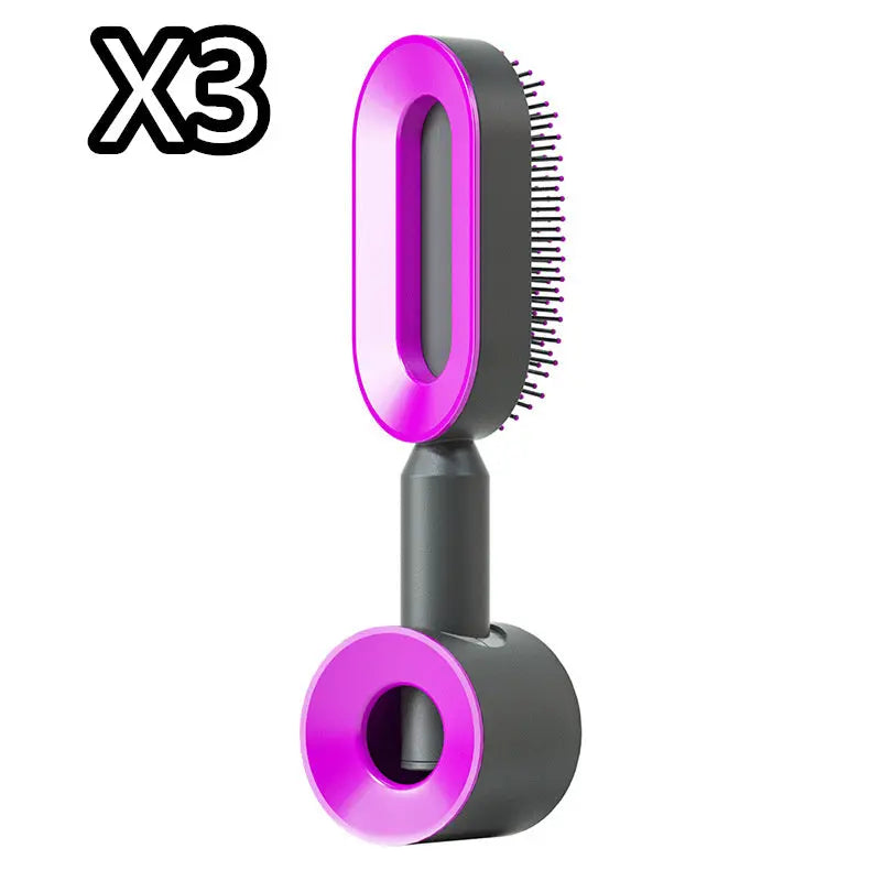 Self-Cleaning Hair Brush & Scalp Comb – Prime Mart Prime Mart