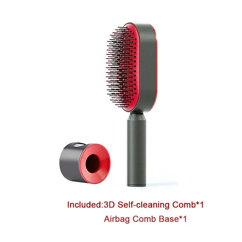 Self-Cleaning Hair Brush & Scalp Comb – Prime Mart Prime Mart