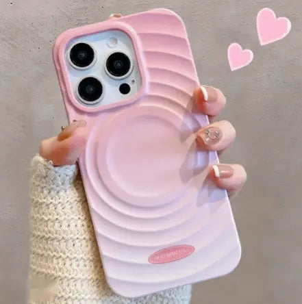Personalized Gradient Ripple Circle For 15 Phone Cases Prime Mart