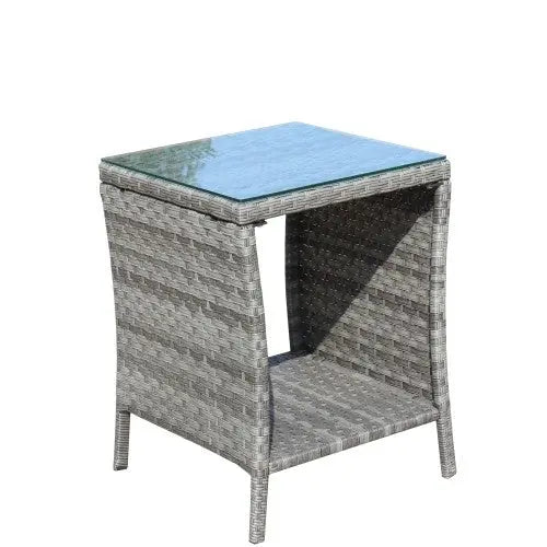 Outdoor Patio Coffee Table – Clear Tempered Glass Prime Mart