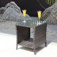 Outdoor Patio Furniture 1 Coffee Table With Clear Tempered Glass Prime Mart