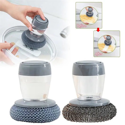 Kitchen Soap Dispensing Palm Brush Cleaner – Prime Mart Prime Mart