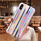 Compatible with Apple, Colorful Rainbow Case For iPhone XS Max XR X IMD Silicone Phone Cases For iPhone 7 6 6s 8 Plus Soft TPU Back Cover Coque Prime Mart