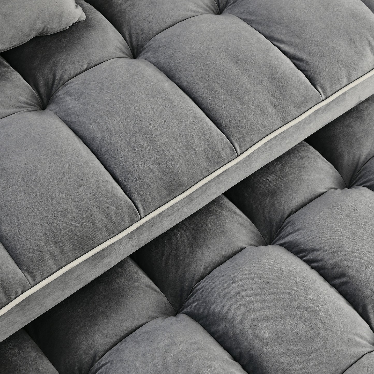 55.5” Foldable Velvet Sofa Bed – Modern Pull-Out, Adjustable in 3 Lengths