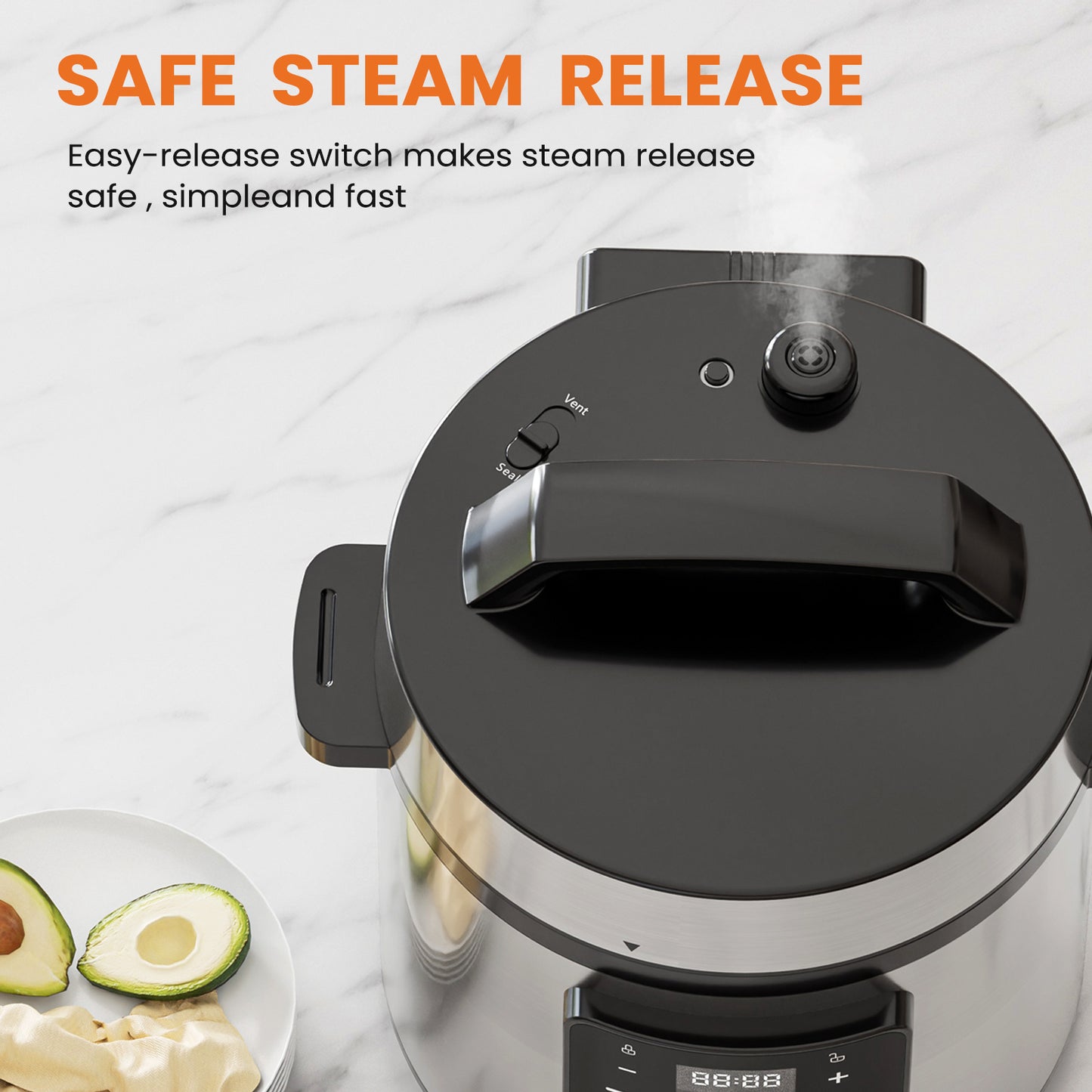 9-in-1 Electric Pressure Cooker & Multi-Function Smart Pot