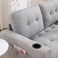 3-in-1 Upholstered Futon – Foldable Convertible Sofa Bed with Pull-Out Sleeper