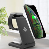 Prime Mart 3-in-1 Fast Charging Station – Wireless Quick Charge Dock & Phone Stand Prime Mart