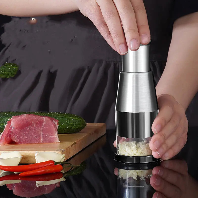 Manual Garlic & Vegetable Chopper – Hand Press Crusher Prime Mart