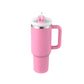 40oz Insulated Tumbler with Handle & Straw – Spill-Proof Travel Mug
