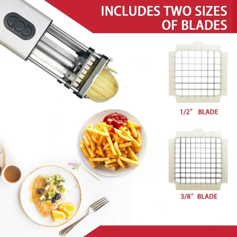 Electric French Fry Cutter – Stainless Steel Vegetable Slicer