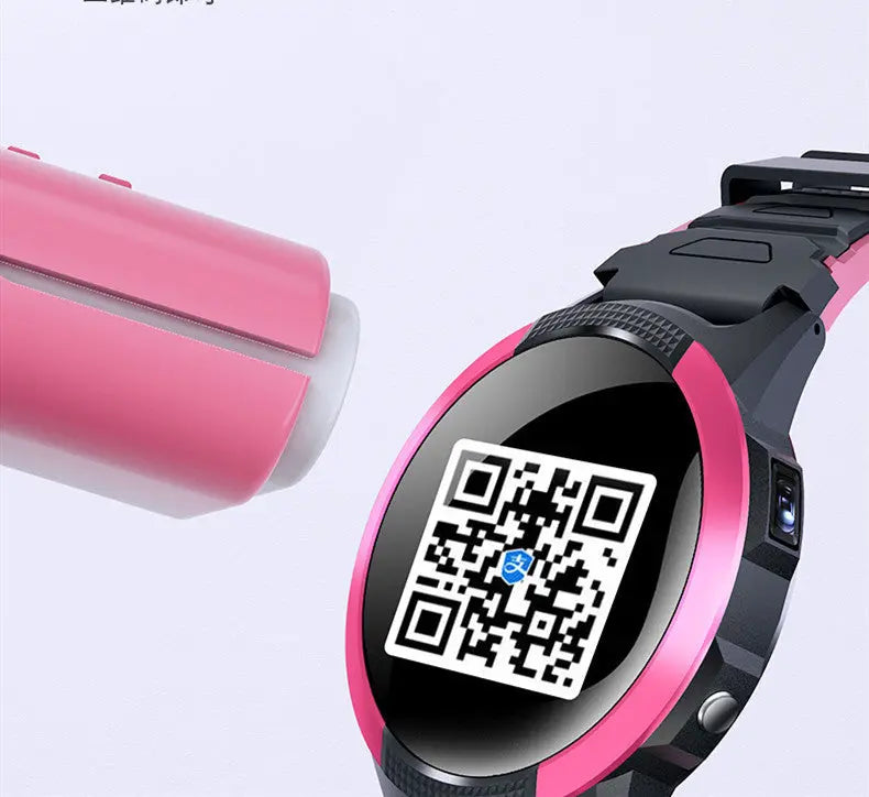 Student Smart Round Card Phone Positioning Watch Beie