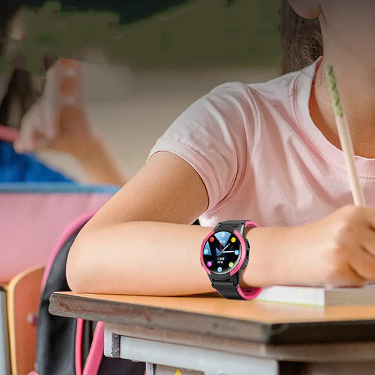 Student Smart Round Card Phone Positioning Watch Beie