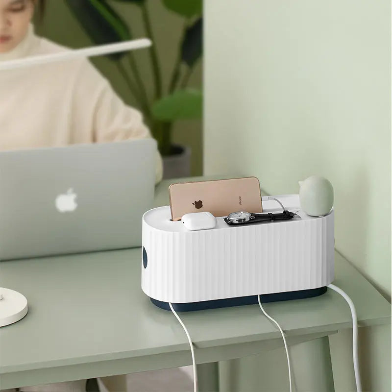 Power Strip Cable Storage Box – Wire & Socket Organizer Prime Mart