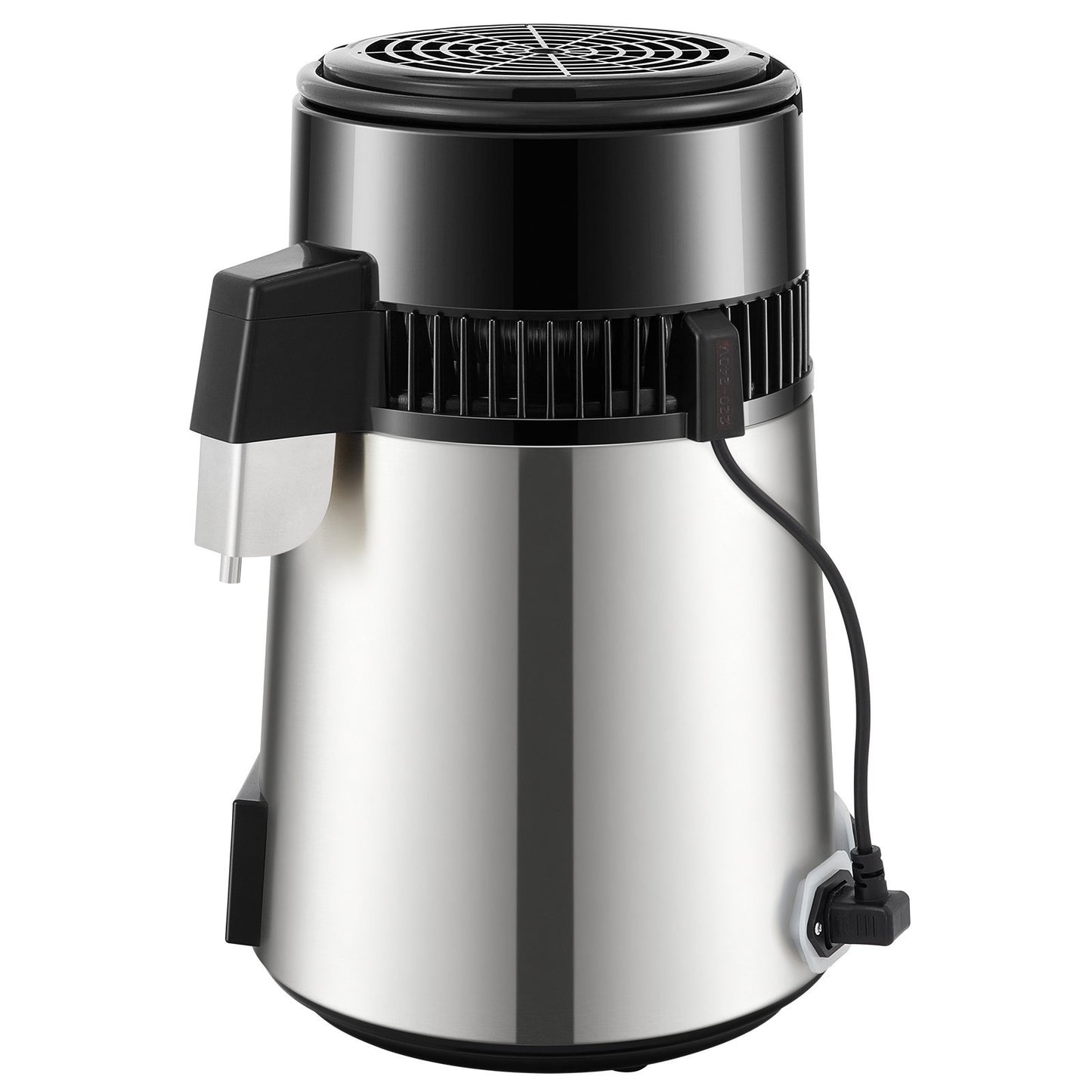 4L Water Distiller Distilled Water Maker Timing Dual-Temp Silver