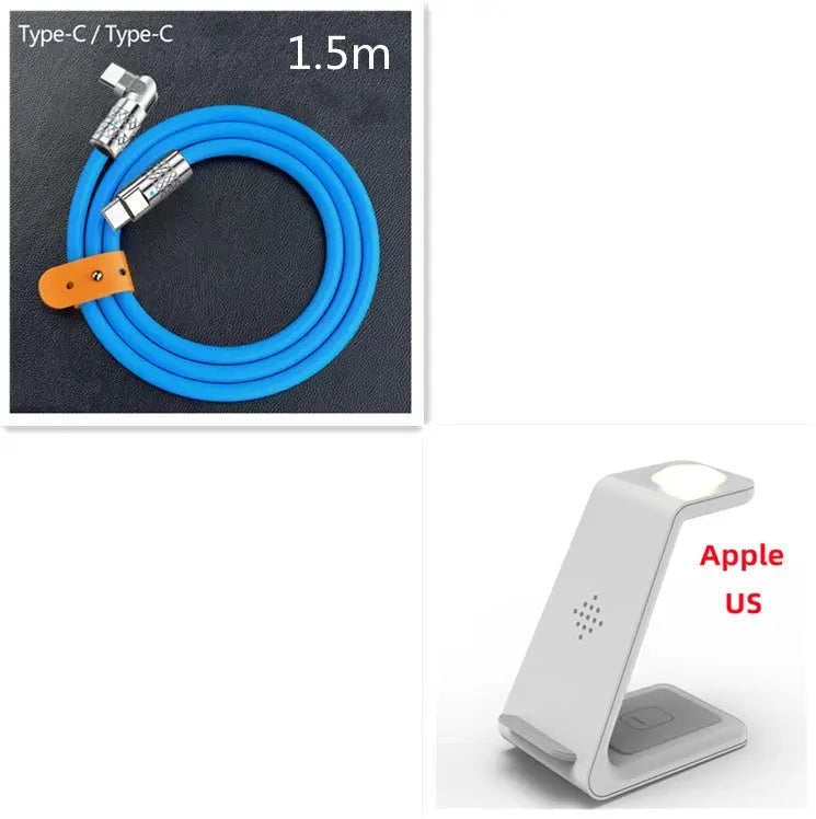 Prime Mart 3-in-1 Fast Charging Station – Wireless Quick Charge Dock & Phone Stand Prime Mart