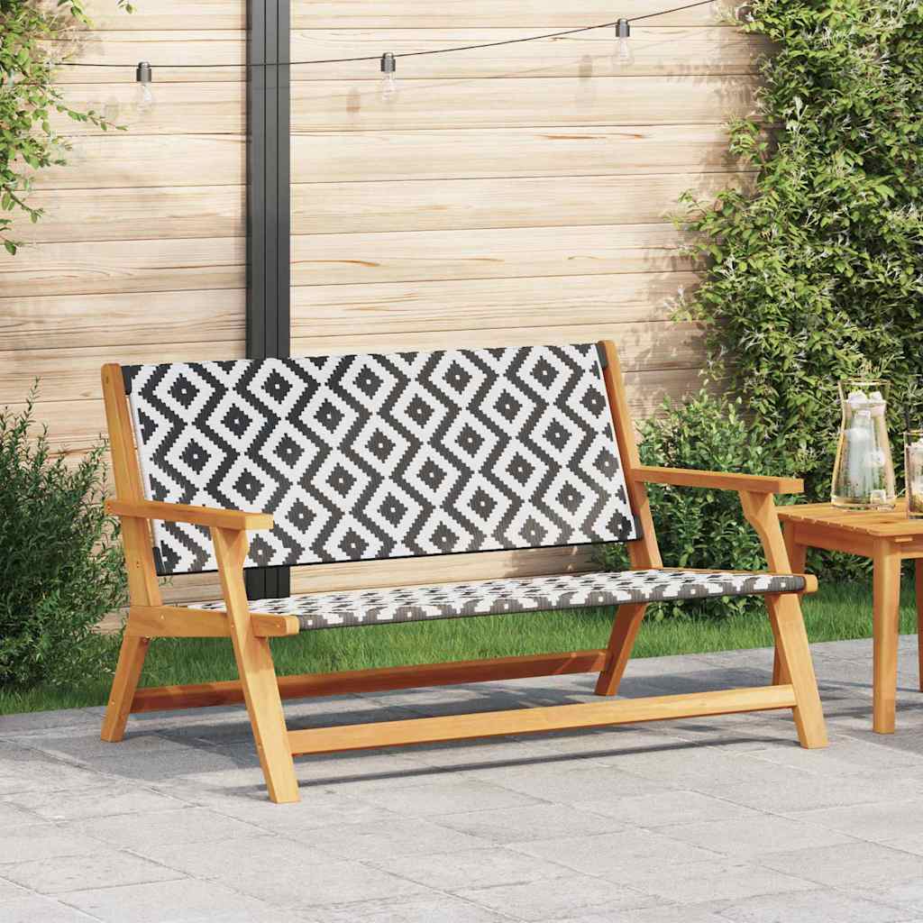 White Acacia Wood Garden Furniture – 122 x 78 x 73 cm Prime Mart
