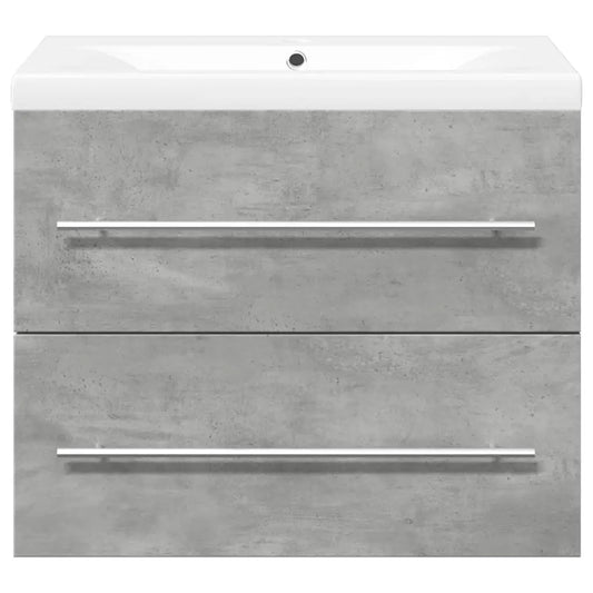 2-Piece Bathroom Furniture Set – Concrete Grey Wood Prime Mart