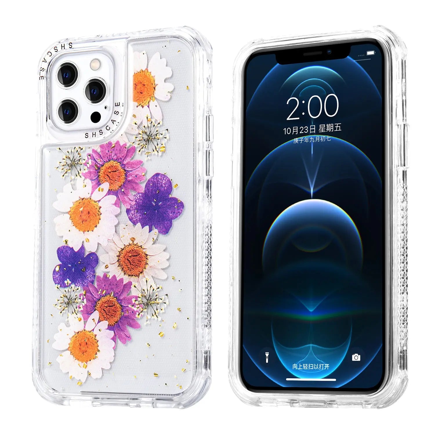 Simulation Painted Flower Epoxy Phone Case Prime Mart